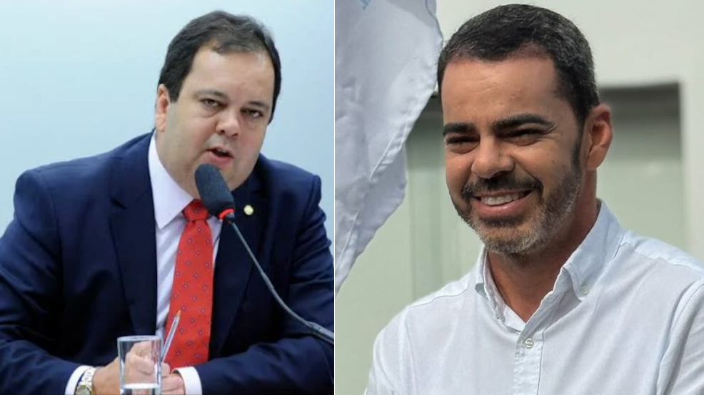 O deputado Elmar e o irmão prefeito Elmo Nascimento: emendas parlamentares suspeitas (Foto: Montagem)